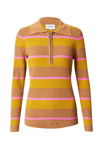 FRNCH PARIS Pullover  oliva / senape / rosa neon