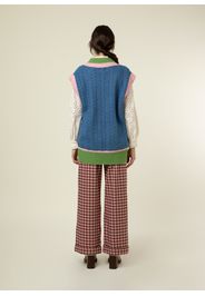 FRNCH PARIS Gilet 'Razika'  blu / verde / rosa