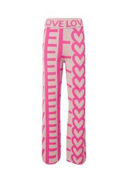 Frogbox Pantaloni 'LOVE'  talpa / rosa neon