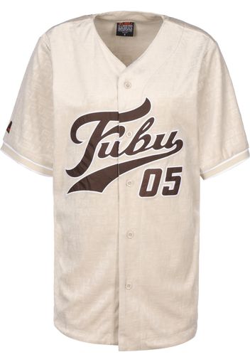 FUBU Maglietta 'Varsity Velours Baseball'  beige / bianco / mocca