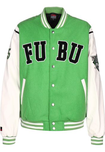 FUBU Giacca di mezza stagione  bianco / verde erba / nero