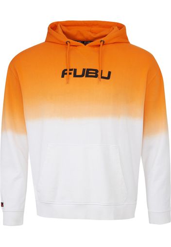 FUBU Felpa  arancione / nero / bianco