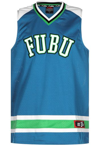 FUBU Maglietta  petrolio / verde neon / nero / bianco