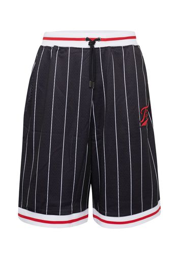 FUBU Pantaloni  rosso / nero / bianco