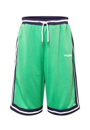 FUBU Pantaloni  verde / blu scuro / bianco