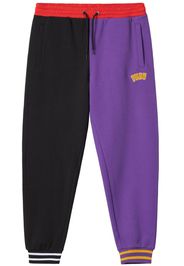 FUBU Pantaloni  lilla scuro / rosso fuoco / nero / bianco / arancione chiaro