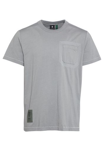 G-Star RAW Maglietta  grigio / bianco