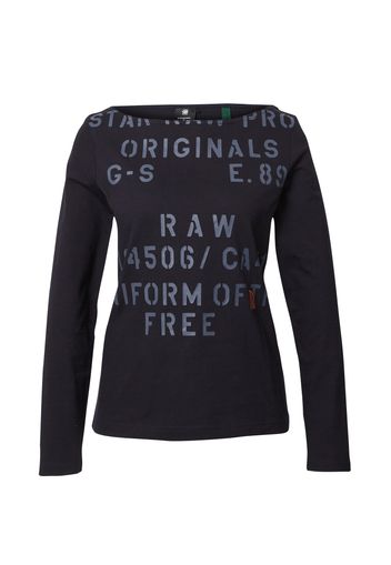 G-Star RAW Maglietta 'Stencil'  blu colomba / arancione / nero