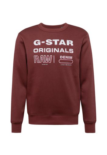 G-Star RAW Felpa  rosso violaceo / bianco