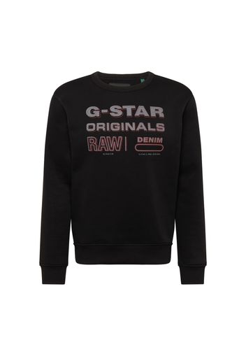 G-Star RAW Felpa  grigio / rosso / nero