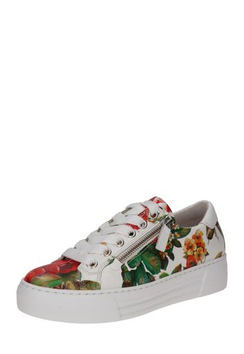 GABOR Sneaker bassa 'Flower'  bianco / colori misti