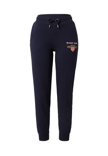 GANT Pantaloni  blu scuro / oro / rosso / bianco