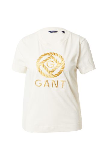 GANT Maglietta  crema / oro