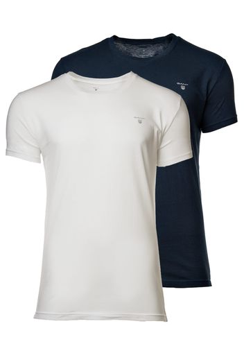 GANT Maglietta  blu scuro / bianco