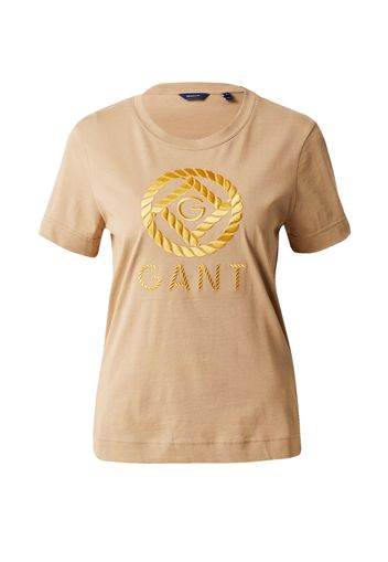 GANT Maglietta  marrone chiaro / oro