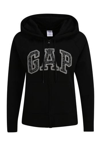 Gap Petite Giacca di felpa  nero / grigio