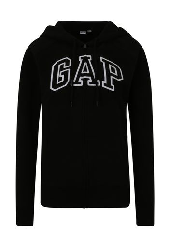 Gap Tall Giacca di felpa  nero / bianco