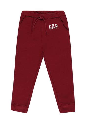 GAP Pantaloni  rosso scuro / bianco