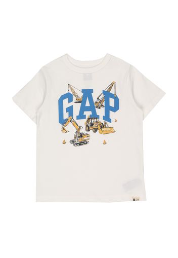 GAP Maglietta  bianco / blu cielo / nero / senape