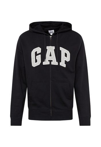 GAP Giacca di felpa 'XLS FT ARCH FZ HD'  nero / bianco