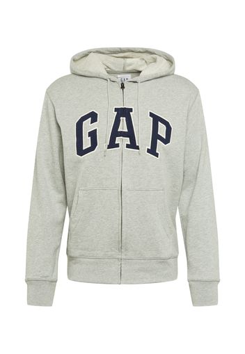 GAP Giacca di felpa 'XLS FT ARCH FZ'  grigio sfumato / nero / bianco