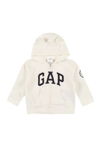 GAP Giacca di felpa  offwhite / nero