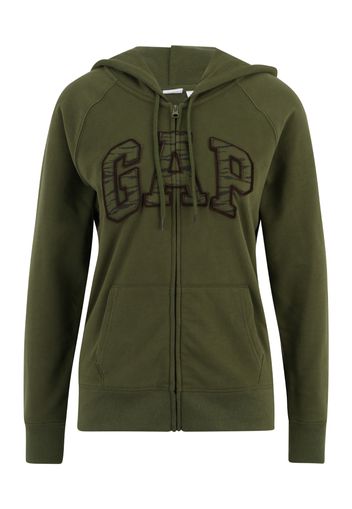 GAP Giacca di felpa 'FASH'  marrone scuro / cachi