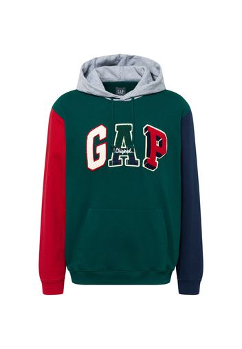 GAP Felpa  grigio / abete / rosso / bianco