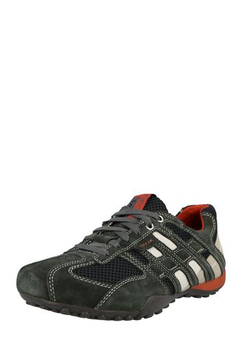 GEOX Sneaker bassa 'UOMO SNAKE'  antracite / grigio chiaro / grigio scuro / arancione scuro