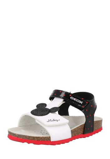 GEOX Sandalo 'Chalki'  marrone / rosso / nero / bianco