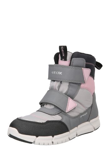 GEOX Boots da neve  grigio / rosa chiaro / nero / bianco