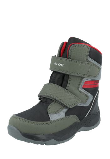 GEOX Stivale 'SENTIERO'  grigio argento / verde scuro / rosso / nero