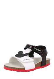 GEOX Sandalo 'Chalki'  marrone / rosso / nero / bianco