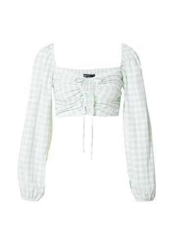 Gina Tricot Camicia da donna 'Kajsa '  verde pastello / bianco