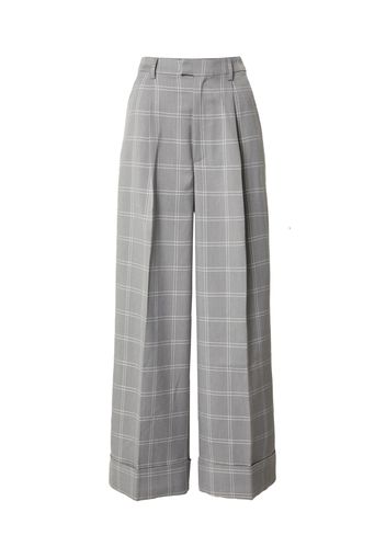 Gina Tricot Pantaloni con pieghe 'Adalina'  grigio / bianco