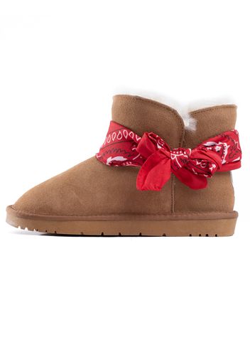 Gooce Boots da neve 'Willow'  marrone chiaro / rosso / bianco