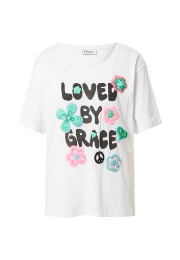 Grace Maglietta 'Loved by grace'  bianco / colori misti