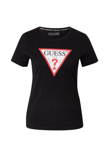 GUESS Maglietta  nero / bianco / rosso chiaro