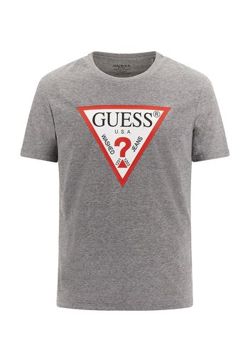 GUESS Maglietta  grigio / bianco / nero / rosso chiaro