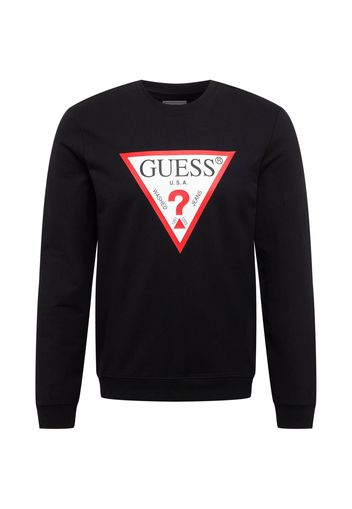 GUESS Felpa  nero / bianco / rosso