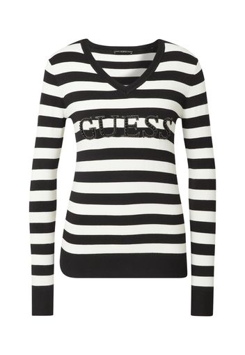 GUESS Pullover 'ANNE'  nero / bianco / bronzo