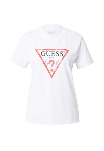 GUESS Maglietta  bianco / nero / rosso