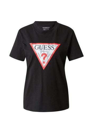 GUESS Maglietta  nero / bianco / rosso