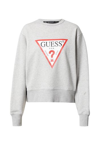 GUESS Felpa  grigio chiaro / bianco / rosso