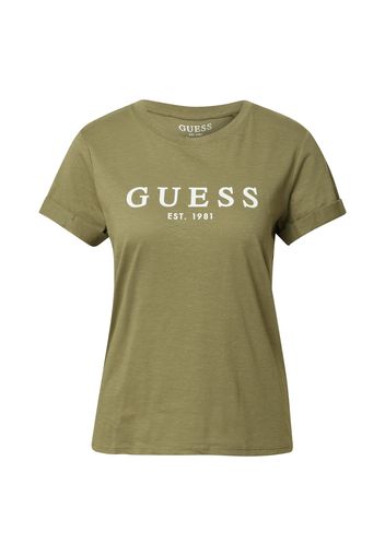 GUESS Maglietta  cachi / bianco