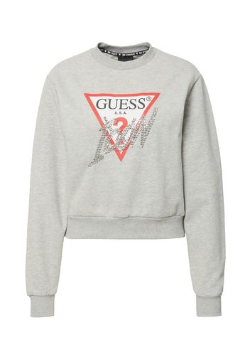 GUESS Felpa  grigio / rosso / bianco