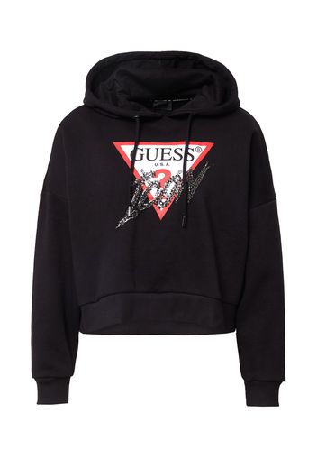 GUESS Felpa  rosso fuoco / nero / bianco