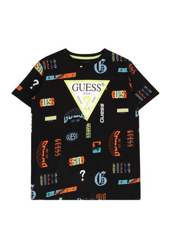 GUESS Maglietta  verde chiaro / arancione / nero / bianco