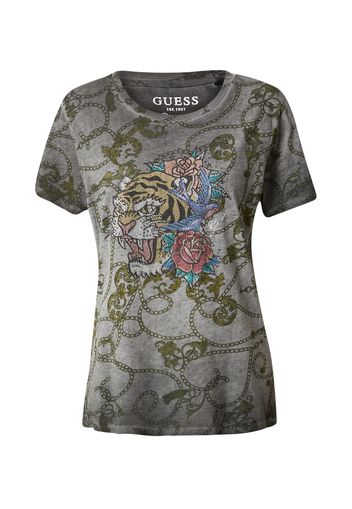 GUESS Maglietta  blu chiaro / cachi / rosso / nero