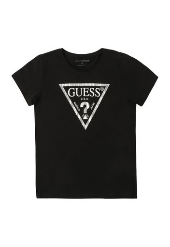 GUESS Maglietta  nero / argento